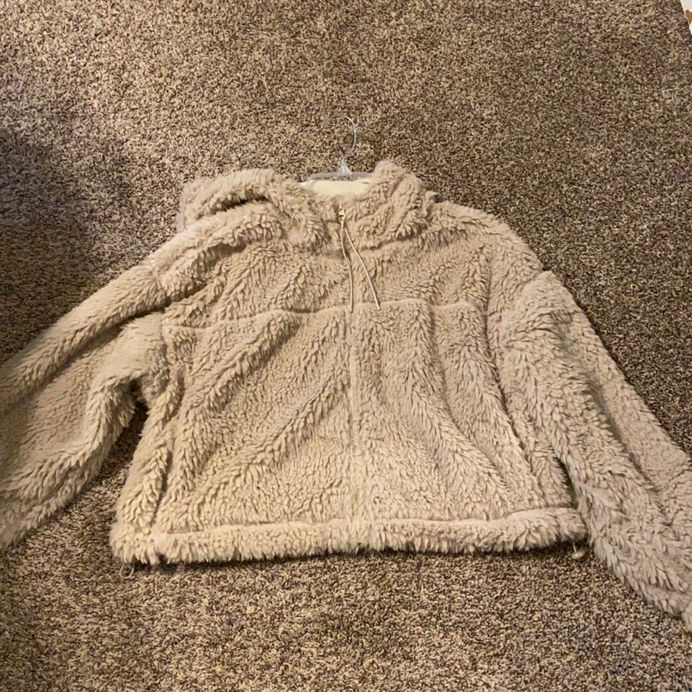 Urban Outfitters Cropped Teddy Jacket